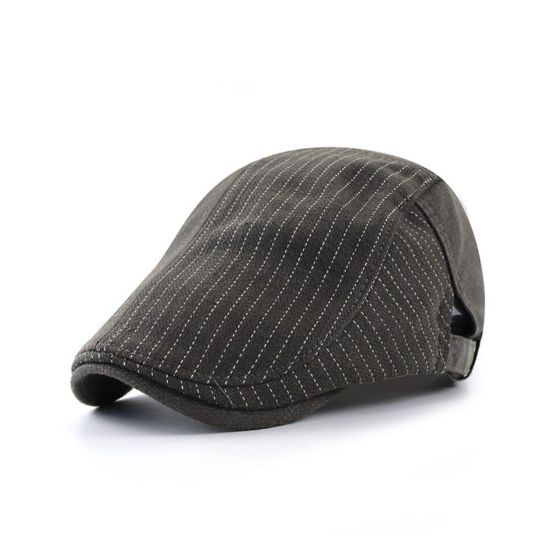 Striped Flat Cap