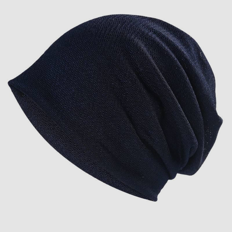 Spring and Autumn Hollow Breathable Sleeve Cap Solid Color Toque Sun-Proof and Breathable