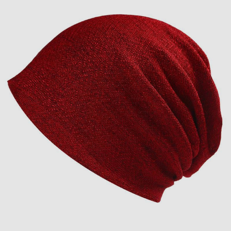 Spring and Autumn Hollow Breathable Sleeve Cap Solid Color Toque Sun-Proof and Breathable