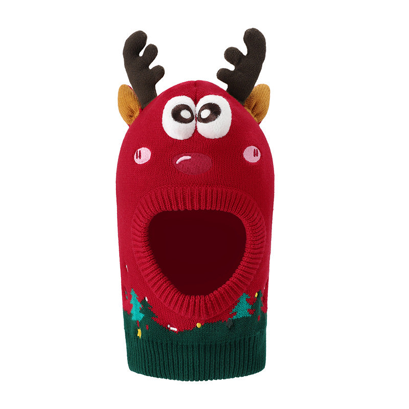 Children's Ear Protection Hat Cartoon Animal Fleece Lined Thickened Warm