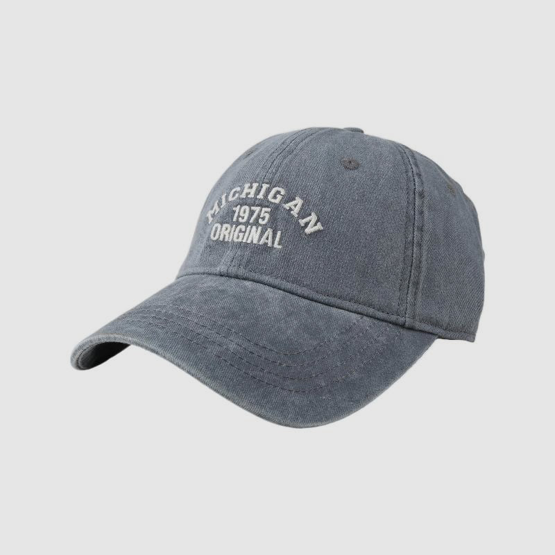 Washed Distressed Letters Embroidered Baseball Cap