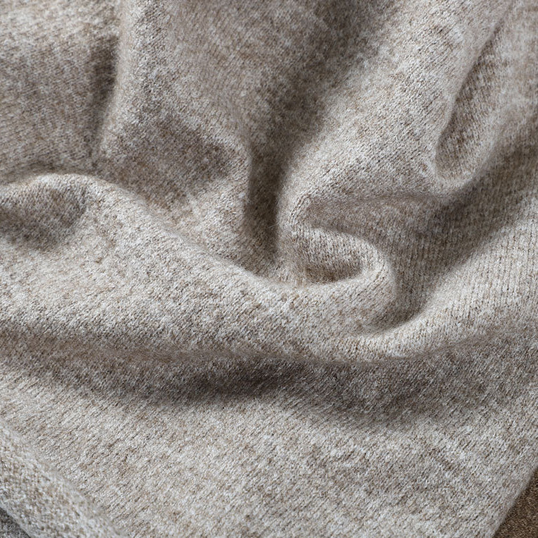 Warm Knitted Rolled Edge Slouchy Beanie