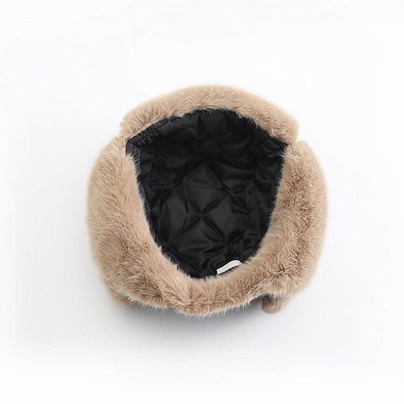 PU Leather Windproof Warm Earflaps Cap