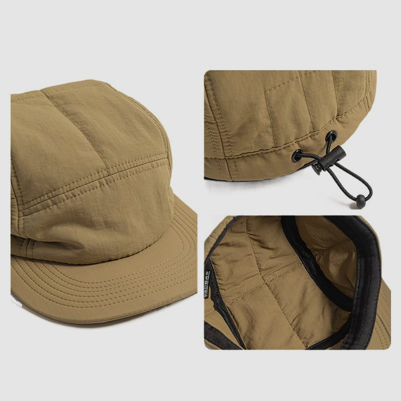 Autumn and Winter Quilted Warm 5 Panel Cap