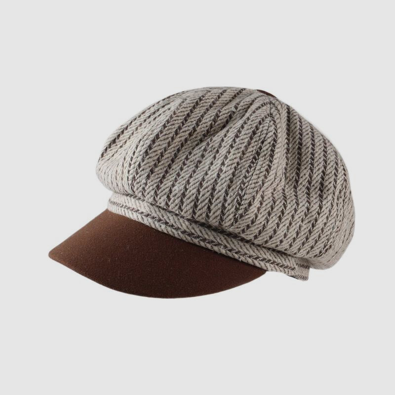 Patchwork Stripes British Newsboy Cap