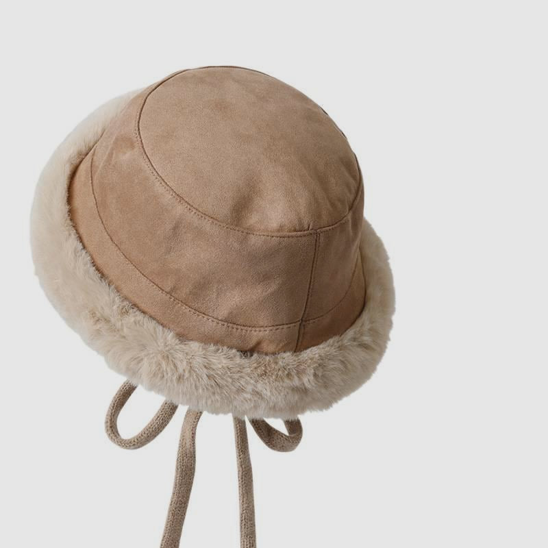 Suede Fleece-Lined Cycling Cold-Proof Ear Flap Trapper Hat