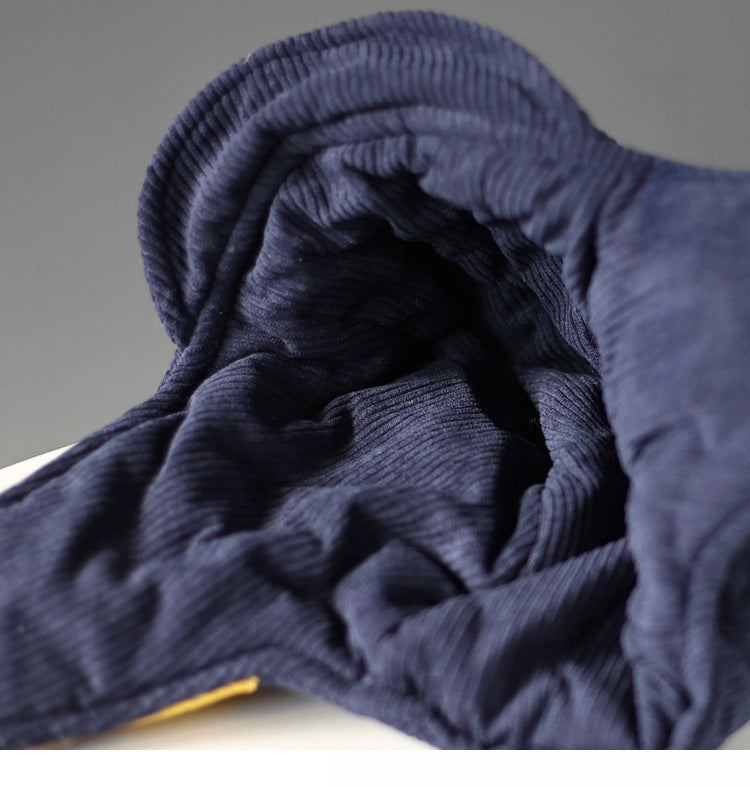 Color Contrast Patchwork Cold Protection in Winter Fleece-lined Warm Trapper