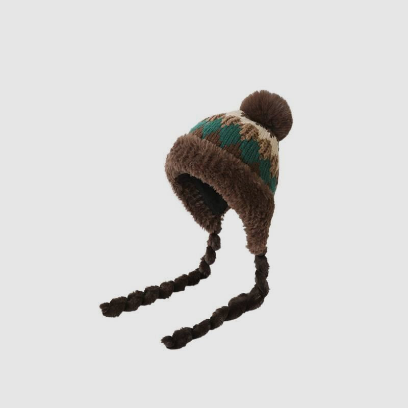 Big Head Colour-Block Fleece-Lined Balaclava