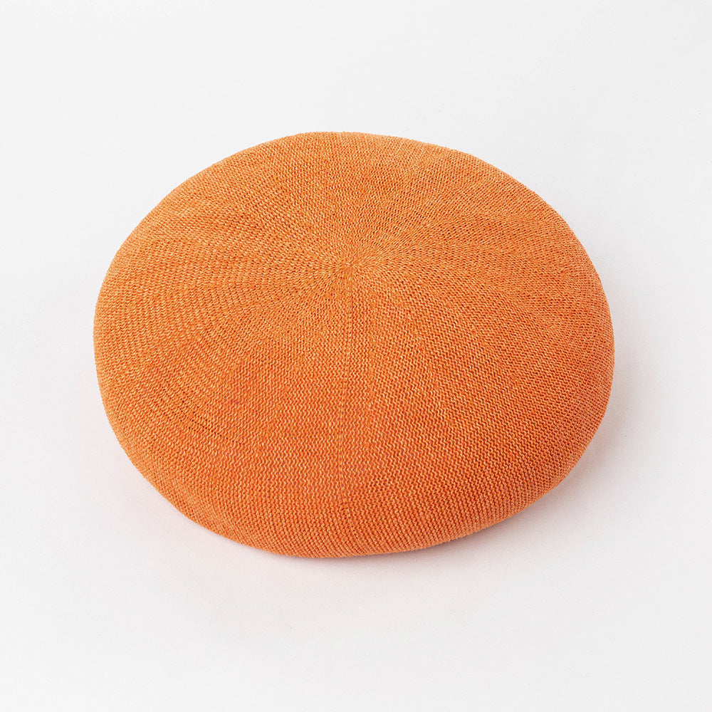 Summer Washi Beret Knitted Breathable Three-Dimensional Painter Hat