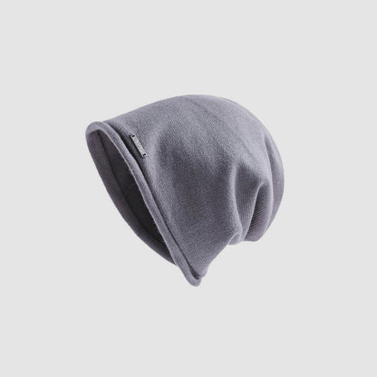 Curling Metal Label Beanie