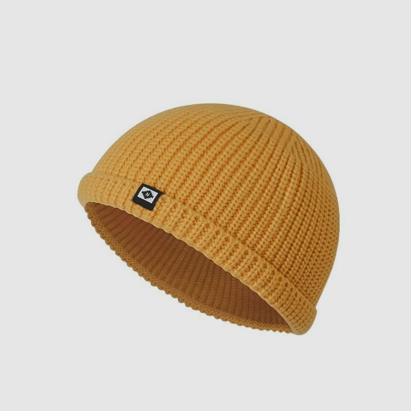 Plain Cuffed Warm Docker Cap
