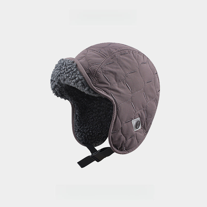 Thickened Lamb Wool Double-Sided Wear Earmuffs Hat Outdoor Keep Warm Skiing Cycling Pilot Cap