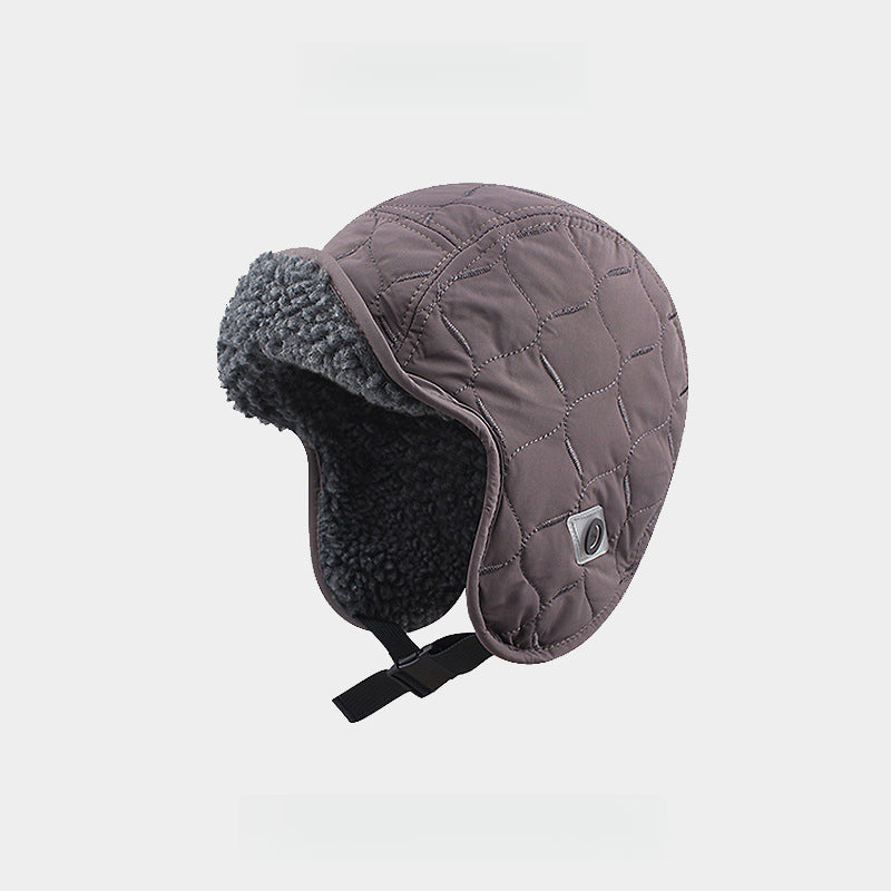 Thickened Lamb Wool Double-Sided Wear Earmuffs Hat Outdoor Keep Warm Skiing Cycling Pilot Cap