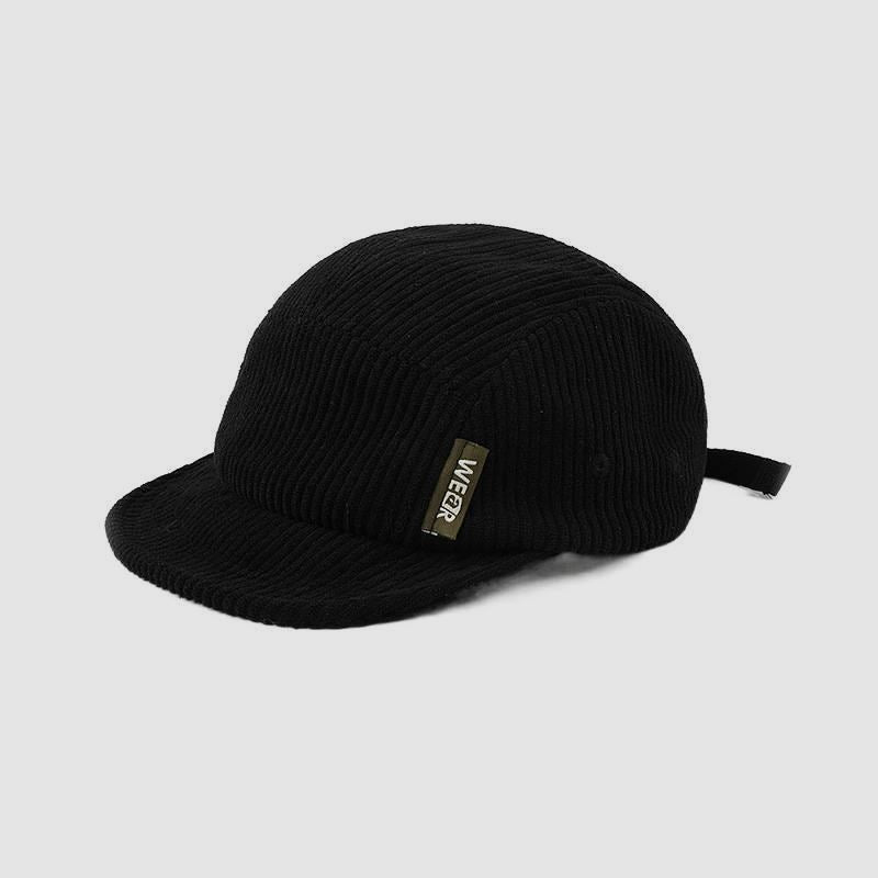Corduroy Solid Color American Style Soft Brim Five-Panel Cap