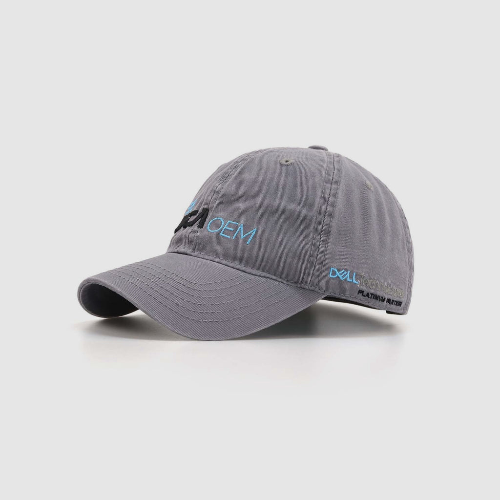 Gray Cotton Baseball Cap