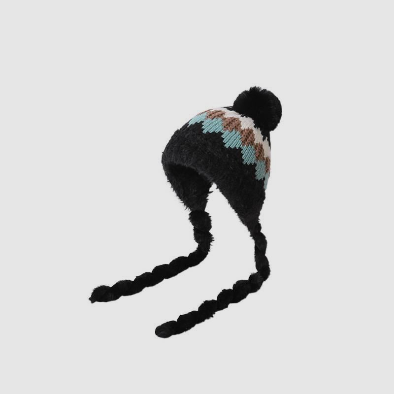 Big Head Colour-Block Fleece-Lined Balaclava