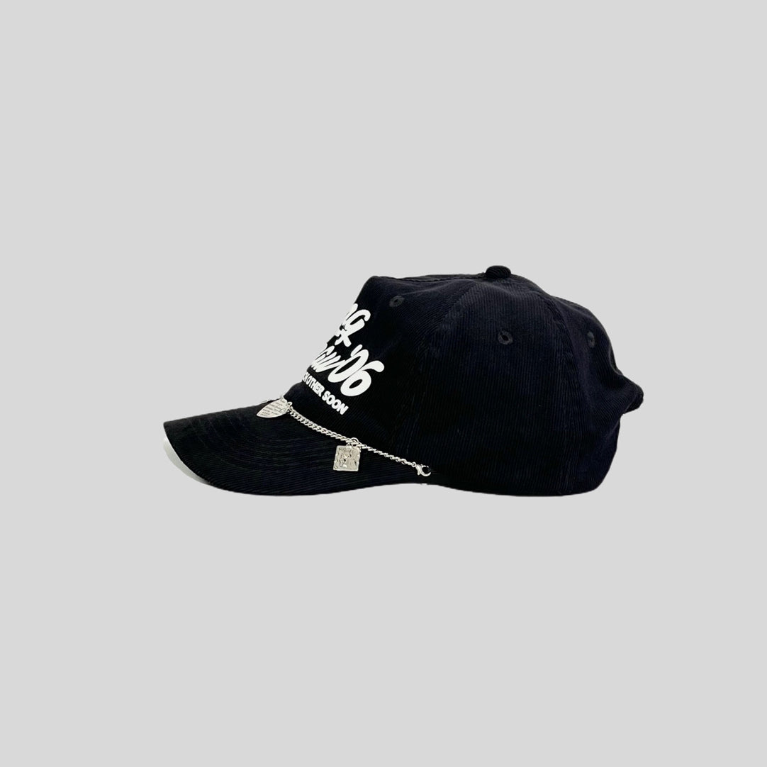 Detachable Chain Bracelet Corduroy Baseball Cap