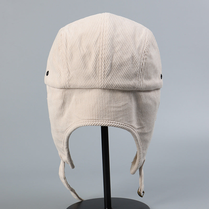 Corduroy Lining Thickened Warm Ski Hat