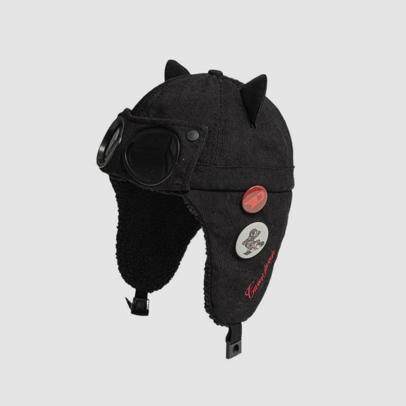 Sunglasses Aviator Hat Cat Ear Fleece Lined Thickened Ski Ear Protection Hat