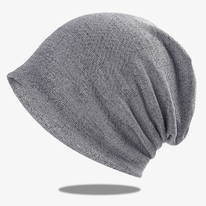Spring and Autumn Hollow Breathable Sleeve Cap Solid Color Toque Sun-Proof and Breathable