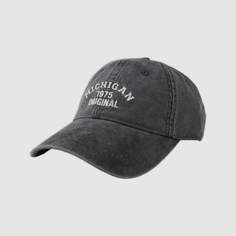 Washed Distressed Letters Embroidered Baseball Cap