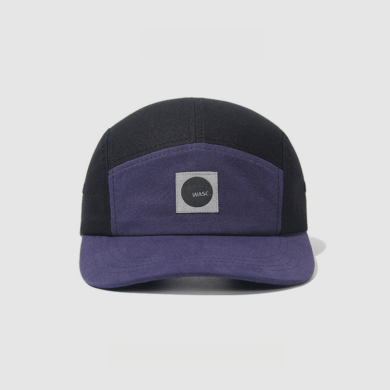 Wide Brim Soft Top American Style 5 Panel Cap