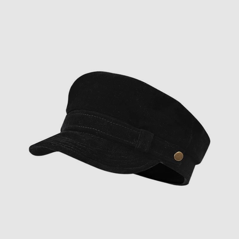 Premium Suede Retro Soft Brim Octagonal Cap