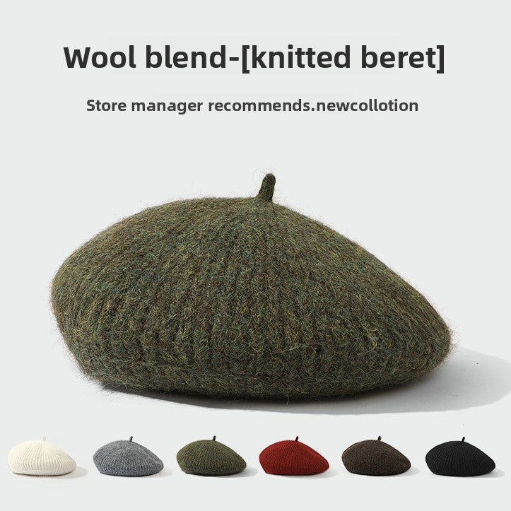 Wool Blend Minimalist Versatile Retro Beret
