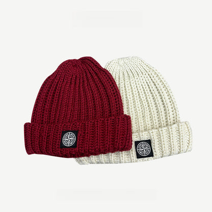 Solid Color Thick Needle Warm Beanie