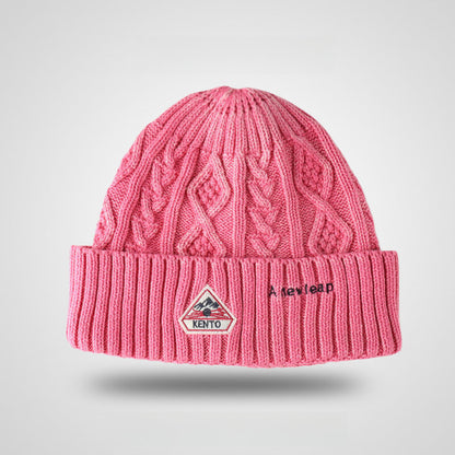 Thick Needle Line Warm Short Beanie