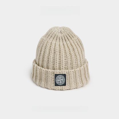 Solid Color Thick Needle Warm Beanie