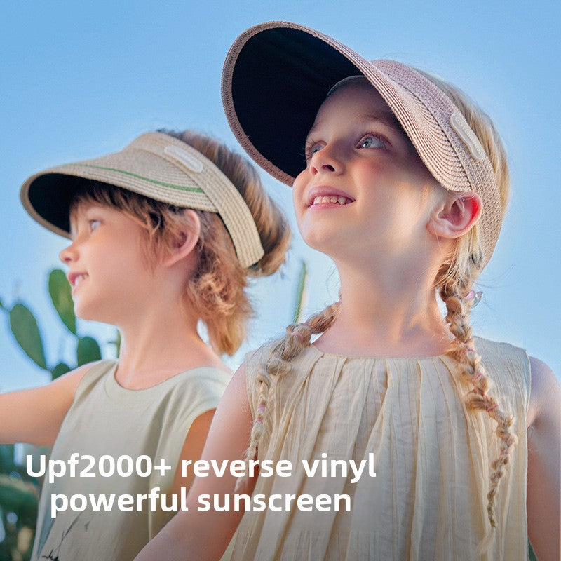 Children's Sun Hat Visor Hat Open Top Wide Brim
