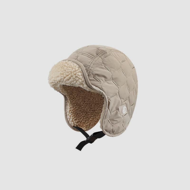 Thickened Lamb Wool Reversible Ear Protection Hat Outdoor Warm Skiing Cycling Aviator Hat