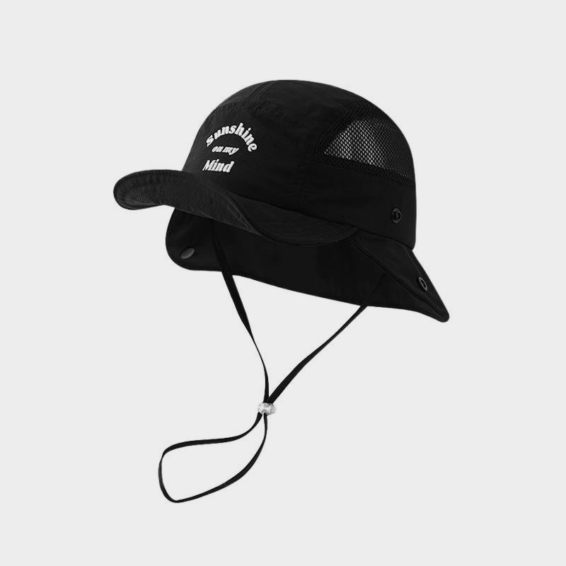 Outdoor Sun Protection Mesh Breathable Sun Hat Quick-Dry Neck Guard Hiking Fishing Camping Climbing Hat