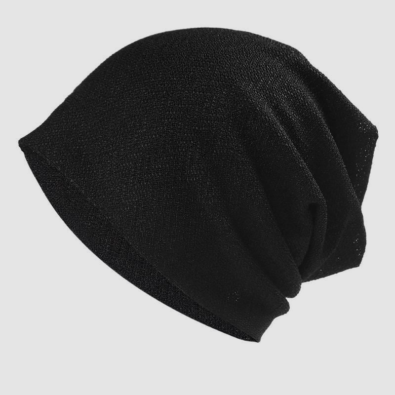 Spring and Autumn Hollow Breathable Sleeve Cap Solid Color Toque Sun-Proof and Breathable