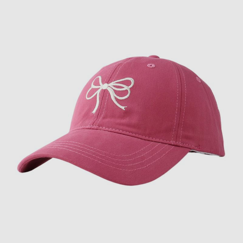 Double Bowknot Embroidered Baseball Cap