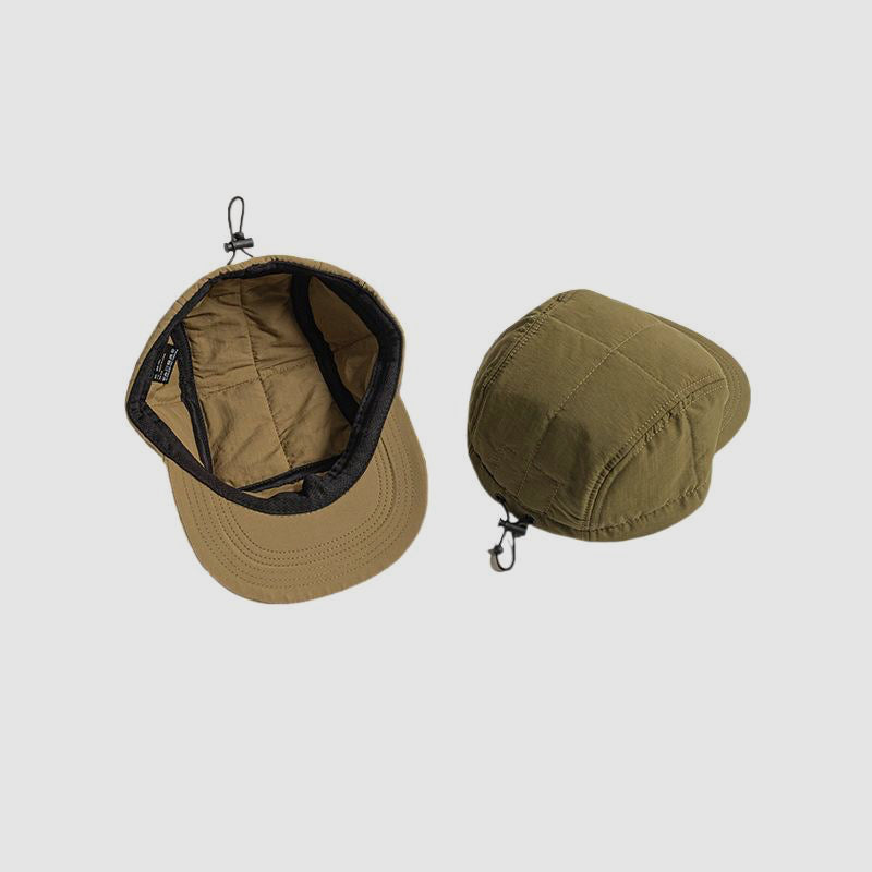 Autumn and Winter Quilted Warm 5 Panel Cap