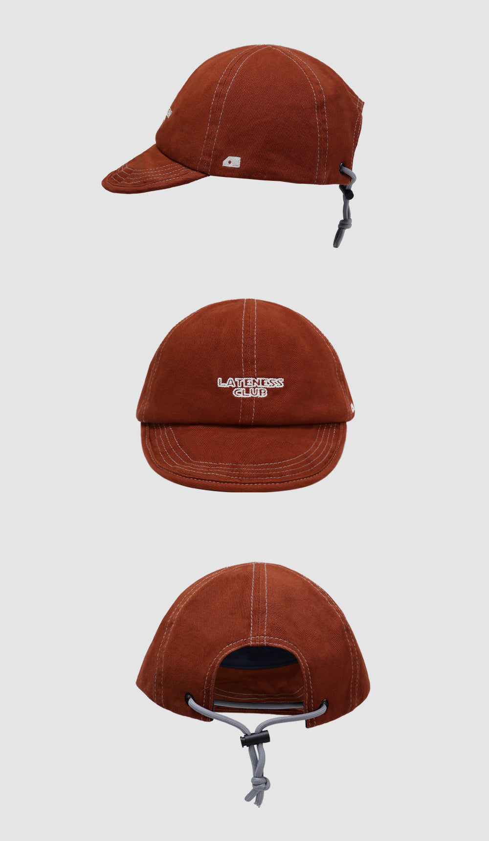 Orange Cotton Couple Baseball Cap