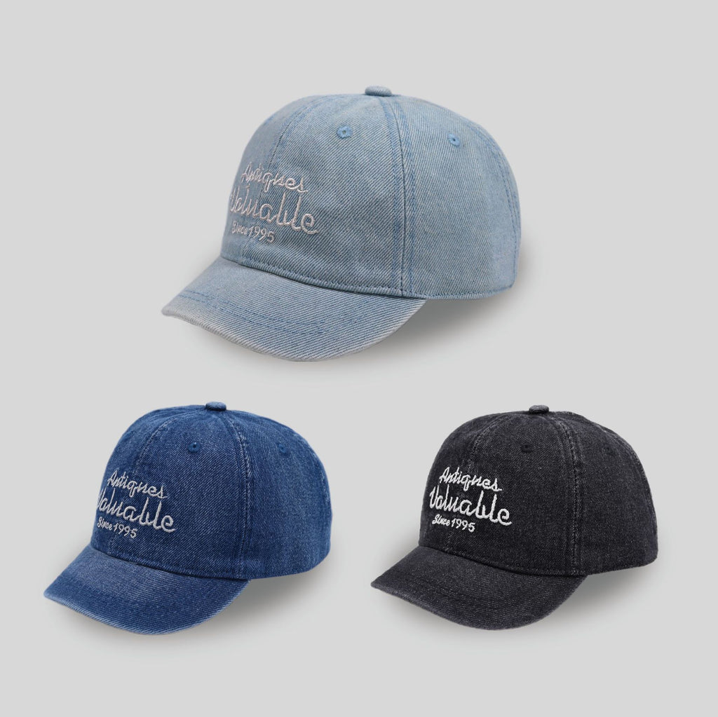Denim Letter Embroidered Baseball Cap