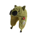 Bonnet cache-oreilles de ski épais doublé polaire oreilles de chat