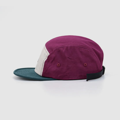 Stitching Contrast Color Soft Brim 5 Panel Cap