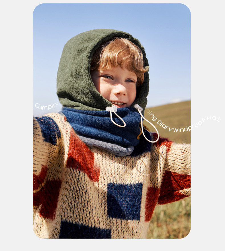 Children's Hat Scarf Integrated Windproof Mask Anti-static Ear Protection Hat