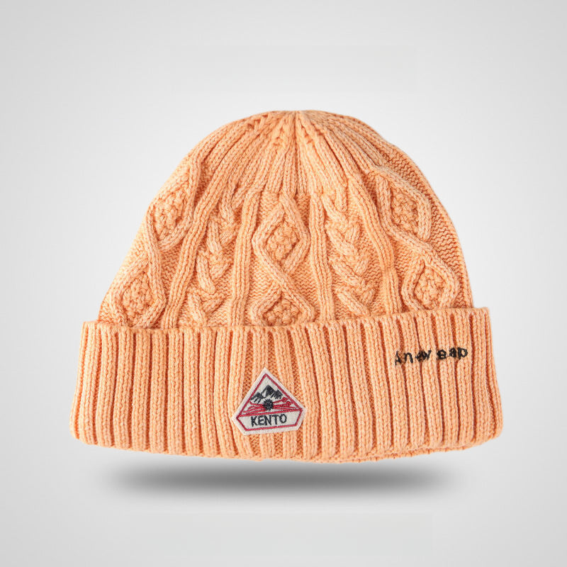 Thick Needle Line Warm Short Beanie