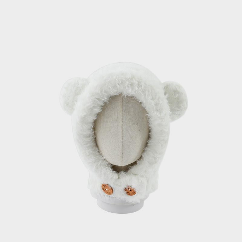 Plush Bear Balaclava Hooded Neck Warmer