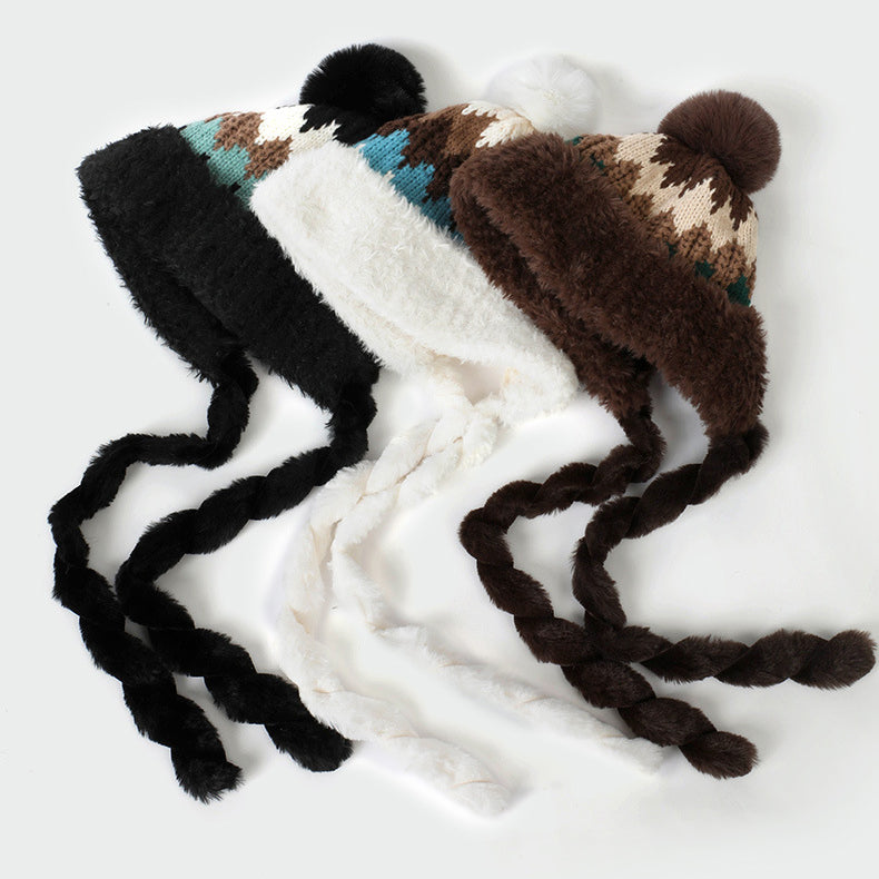 Big Head Colour-Block Fleece-Lined Balaclava