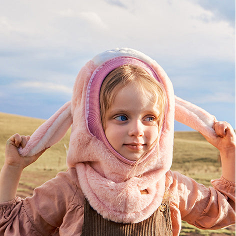 Children's Protective Warm Thickened Pullover Integrated Ear Protection Hat