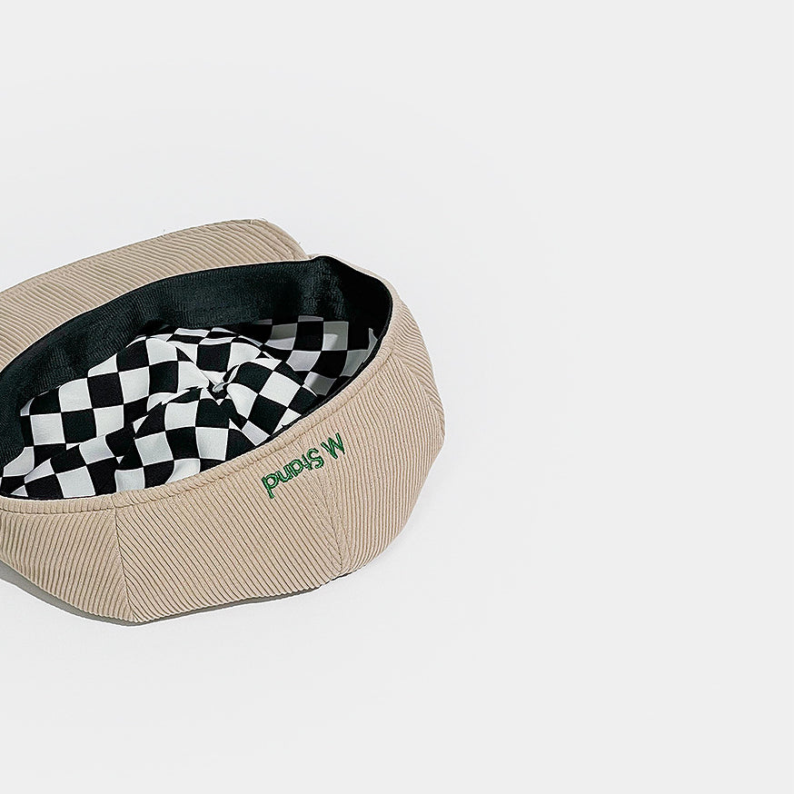 Corduroy Solid Color Flat Cap