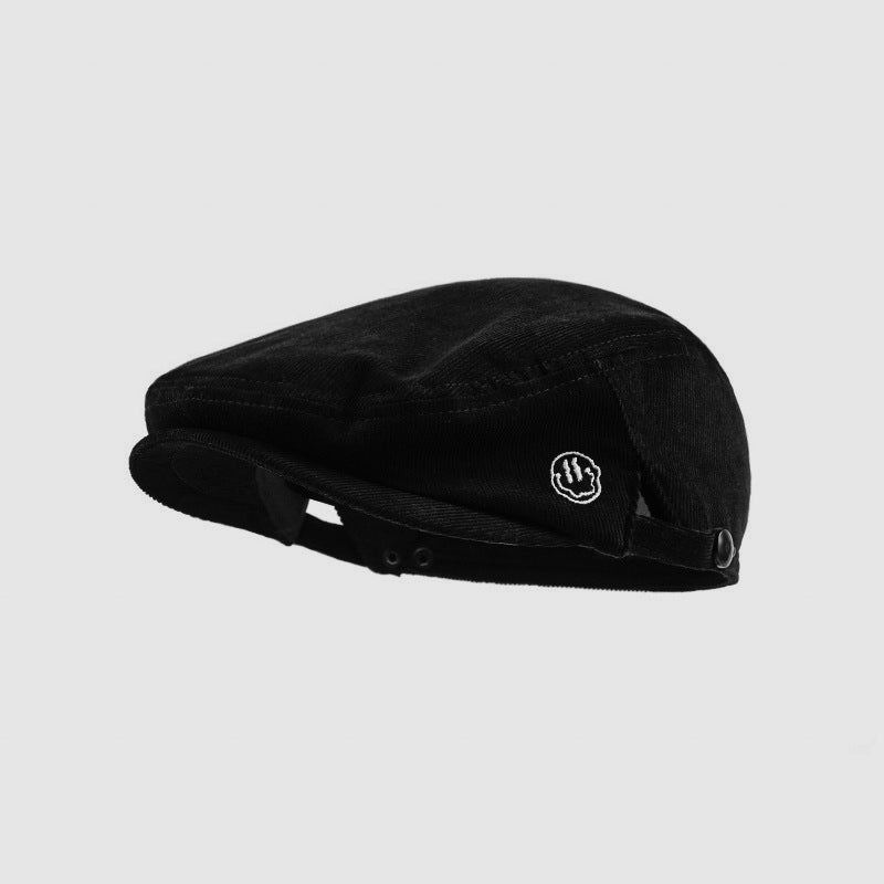 Reversible Letter Corduroy Flat Cap