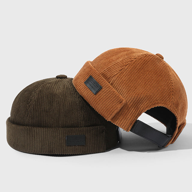 Retro Corduroy Docker Cap
