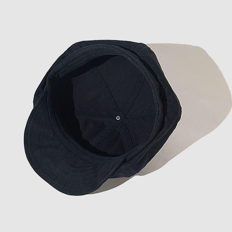 Short Brim Shaped Newsboy Cap